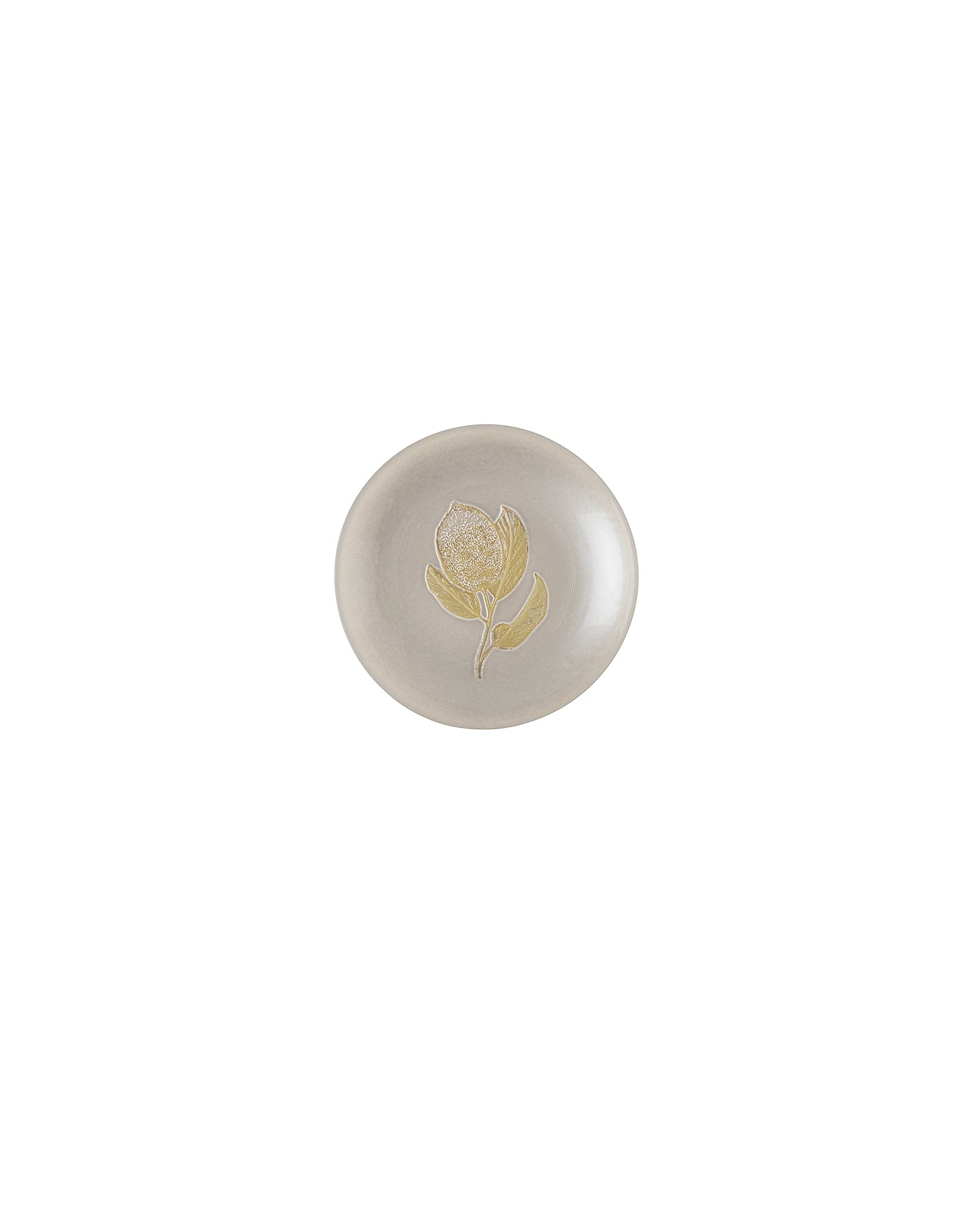 Glass Dessert Plate - Citron Motif Pearl Finish