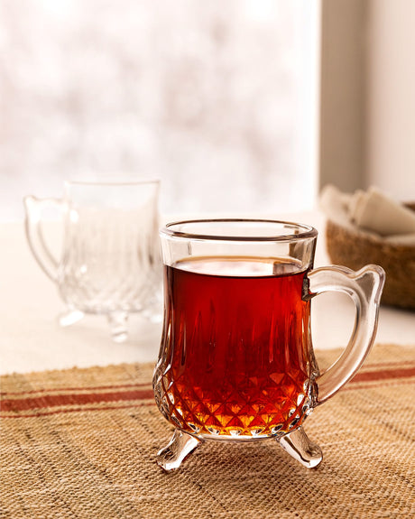 Glass 4-Piece Tea Cup Set - Allonnes Modern Design