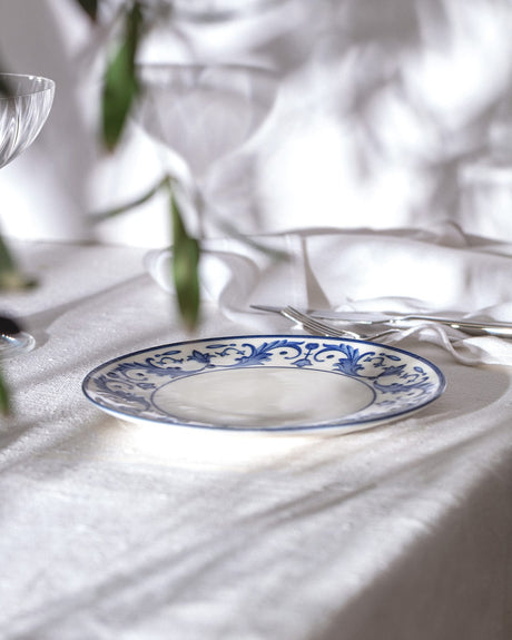 New Bone Porcelain Pasta Plate - Reve Bleu Nuit Design