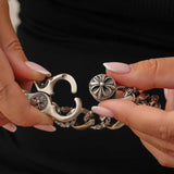 Sterling Silver Authentic Chain Bracelet - Oxidized Finish