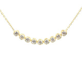 Premium 925 Sterling Silver White Stone Waterfall Necklace