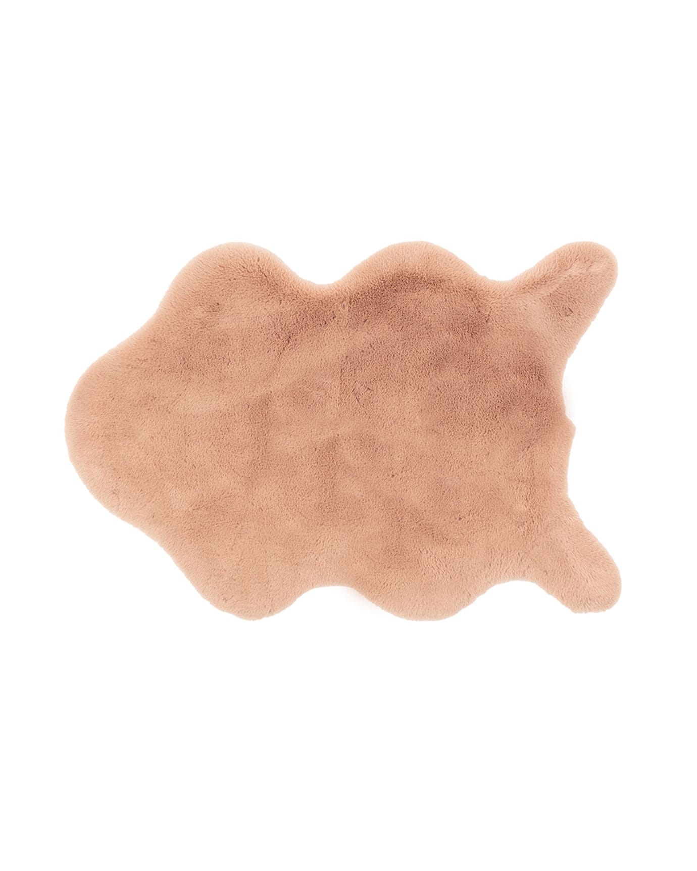 Soft Faux Rabbit Fur Rug - Plush Shaggy Area Mat - Powder Pink