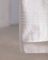 100% bomuld badehåndklæde - Stribet tekstureret hotelkollektion