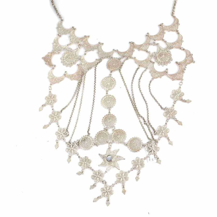 925 Sterling Silver Star Filigree Necklace - Traditional Turkish Design