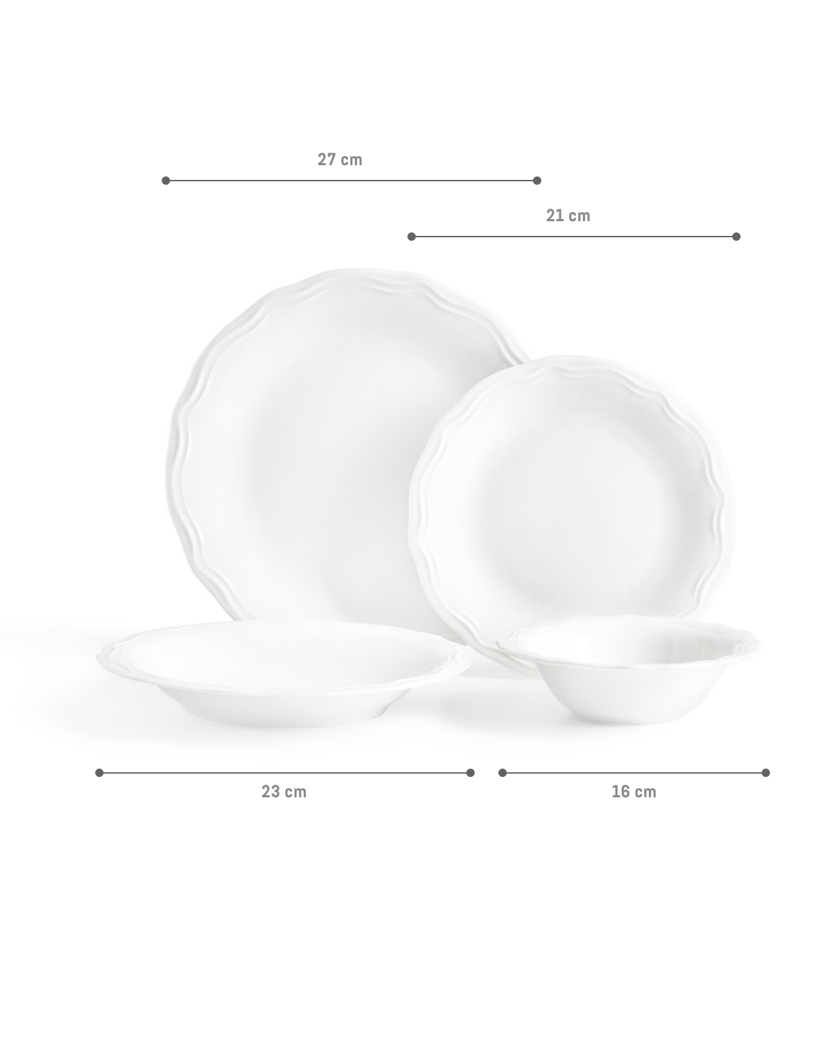 Elegant New Bone China 6-Person Dinner Set - Viola Design