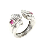 Sterling Silver Ruby Men's Ring - Oyster Design