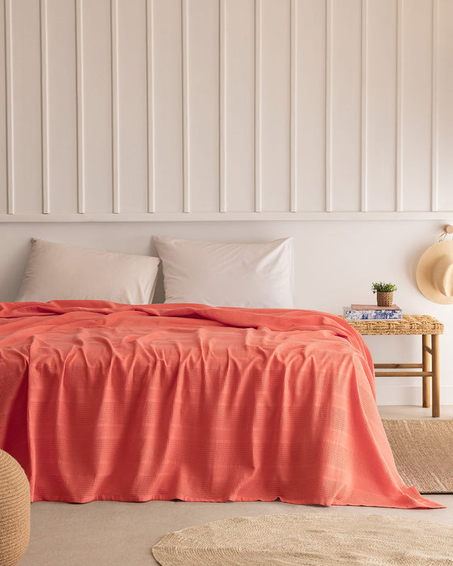 100% Cotton King Size Pique - Premium Flat Weave for Comfort
