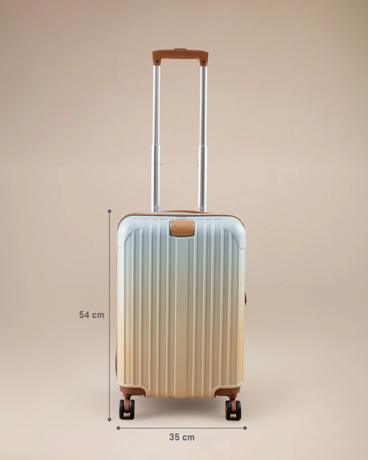 Beige Cabin Carry-On Suitcase - Compact Travel Luggage