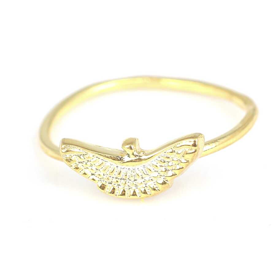 Sterling Silver Delicate Bird Ring - Winged Charm Design