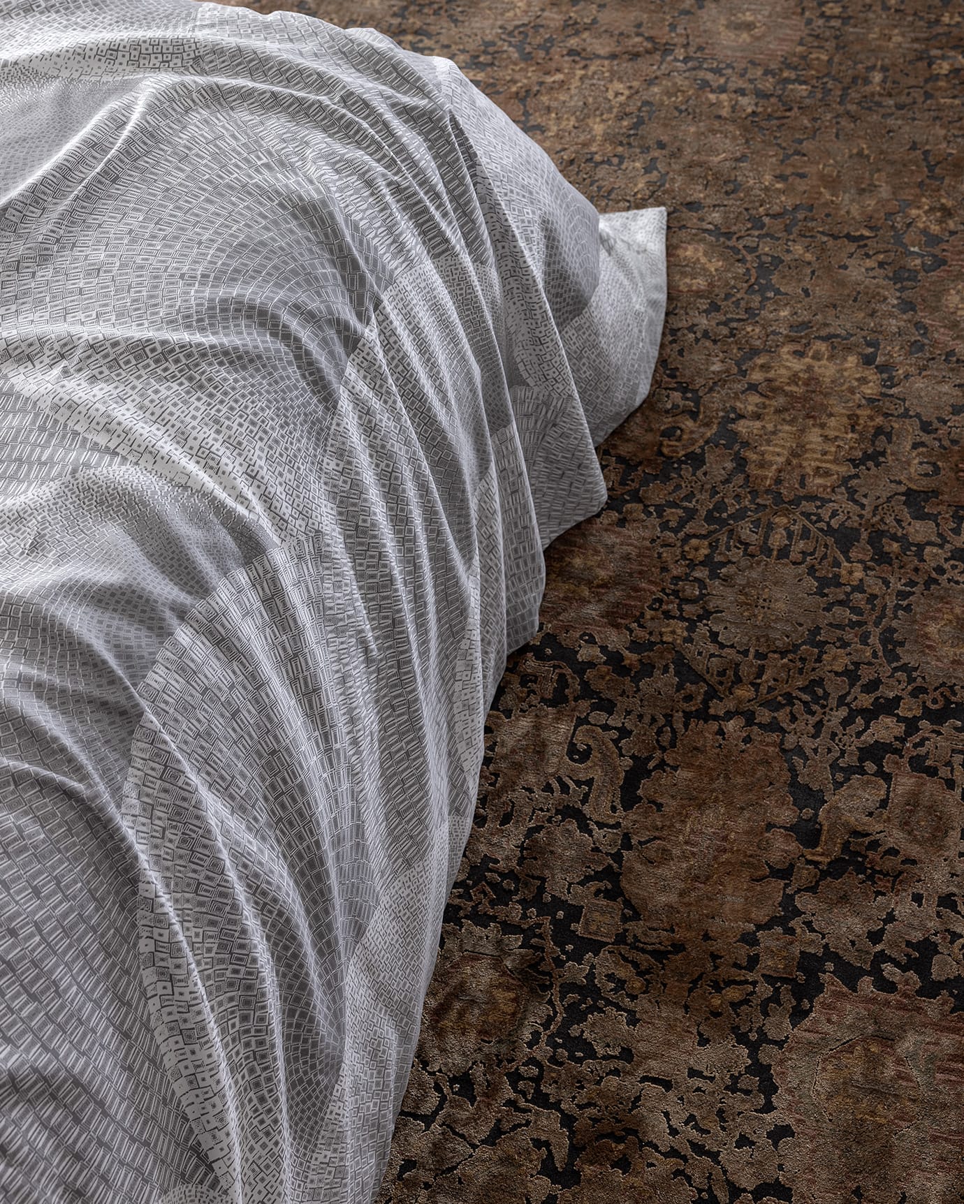 Rochelle 100% Cotton Printed Sateen Twin Duvet Cover Set