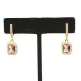 925 Sterling Silver Rectangular Zultanite Drop Earrings