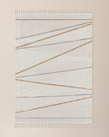 Polyester Area Rug - Modern Grey Design with Soft Pile