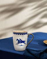Mila Blue and White Ceramic Coffee Mug, 360 ml Capacity