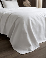 100% Cotton Double Size Pique Bedspread Set - Embroidered Design