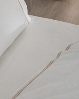100% Cotton King Size Duvet Cover Set - Washed Linen Look