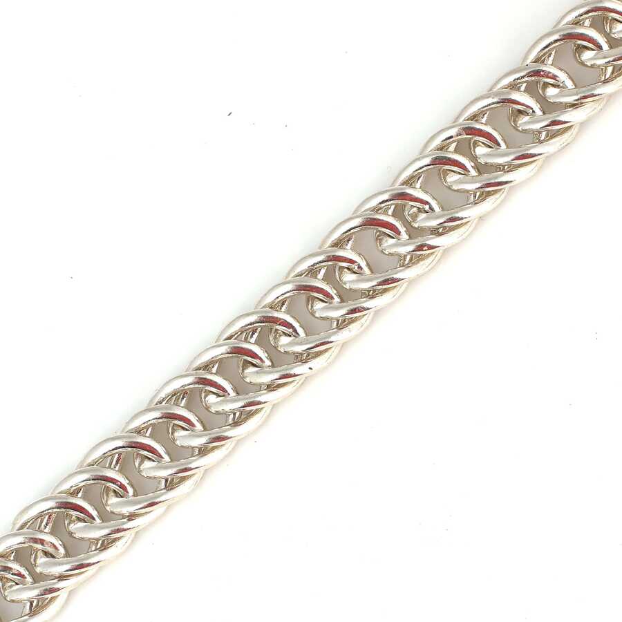 Premium Sterling Silver Box Clasp Gourmet Chain Bracelet