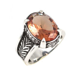 Men's Sterling Silver Zultanite Ring - Oval Cast Design