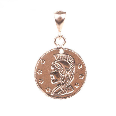 925 Sterling Silver Ancient Roman Soldier Medallion Pendant