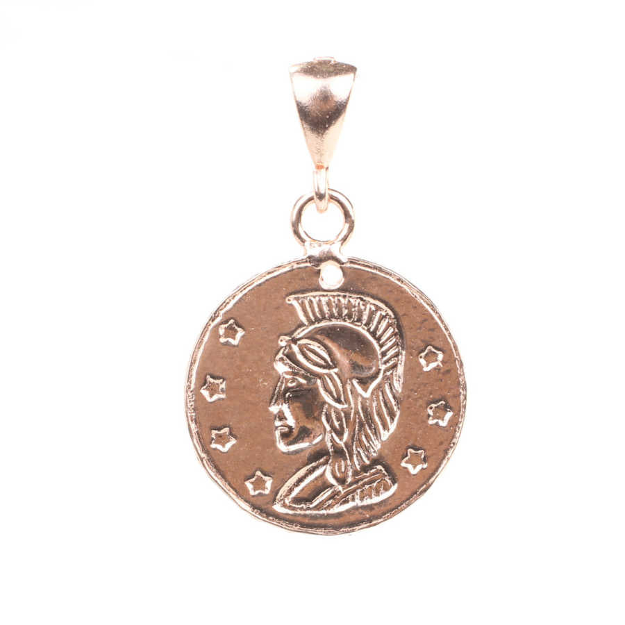 925 Sterling Silver Ancient Roman Soldier Medallion Pendant