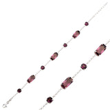 Bracciale Colorato con Cuscino e Cristalli Baguette - Design Moderno a Taglio Misto