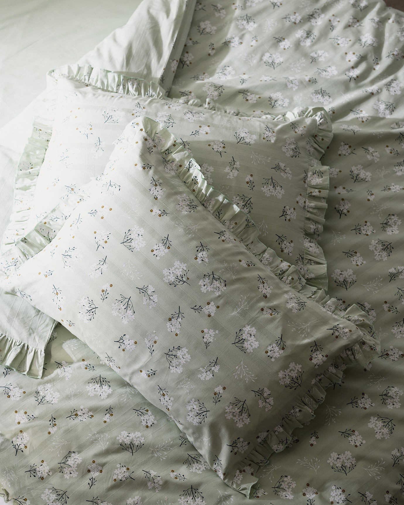 Jules Double Ruffle Duvet Cover Set - Soft & Elegant Bedding Collection