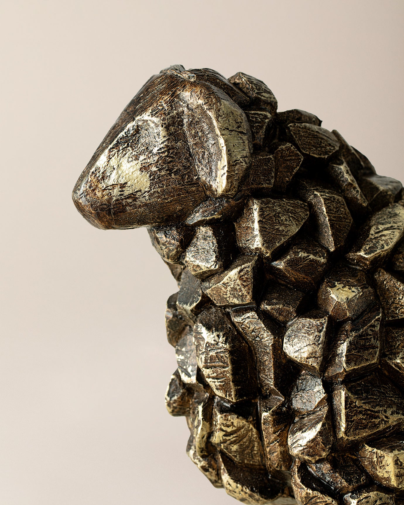 Gold Decorative Figurine Sculpture - Modern Home Decor Accent