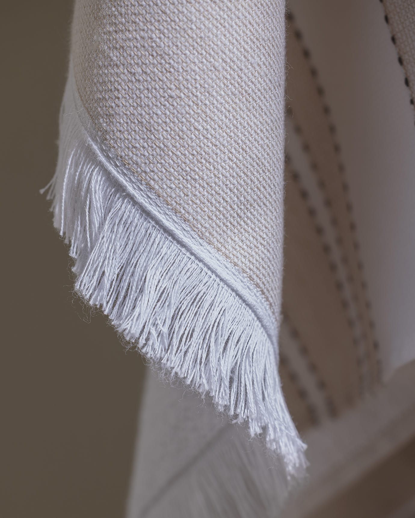 Premium 100% Cotton Face Towel - Ultra Soft & Absorbent - White & Beige