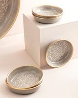 Sleek Metal 6-Piece Plate Set - Rosalie Grey Aesthetic