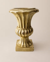 Elegant Resin Floor Planter - Gold Finish for Sophisticated Decor