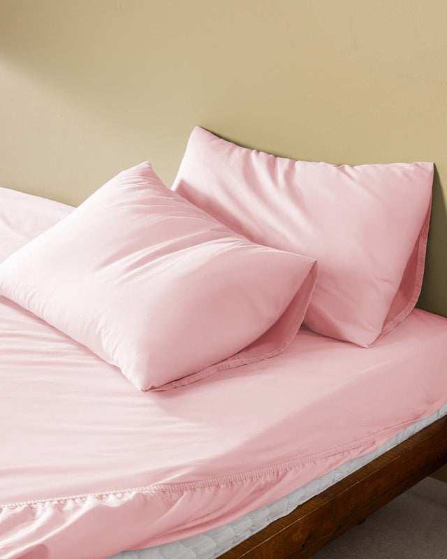 Manon 100% Cotton Ranforce Single Fitted Sheet Set - Soft Powder