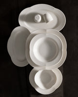 New Bone Porcelain 6-Person Dinner Set - Elegant Perle Design