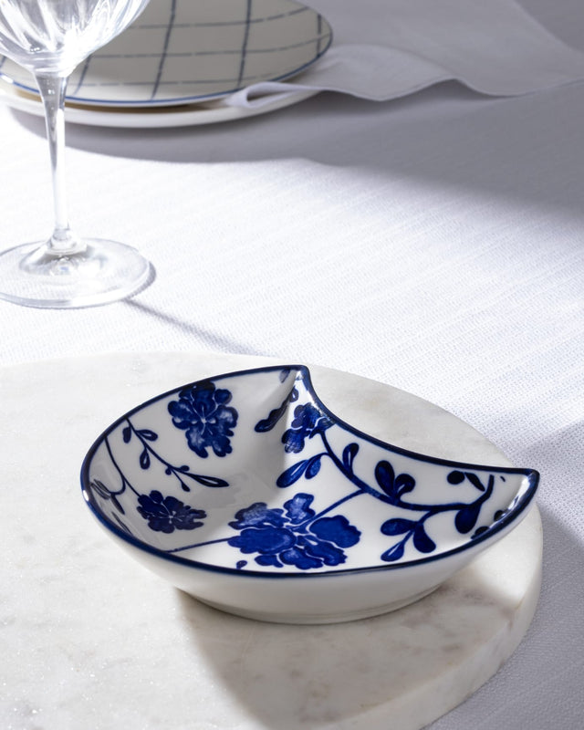 New Bone China Plate - Rêve Bleu Sauvage Blue & White