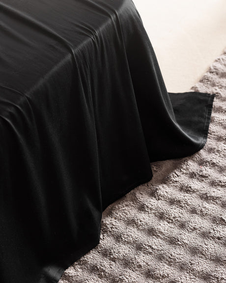 Luxury 100% Cotton Sateen Twin Flat Sheet - Soft Bedding