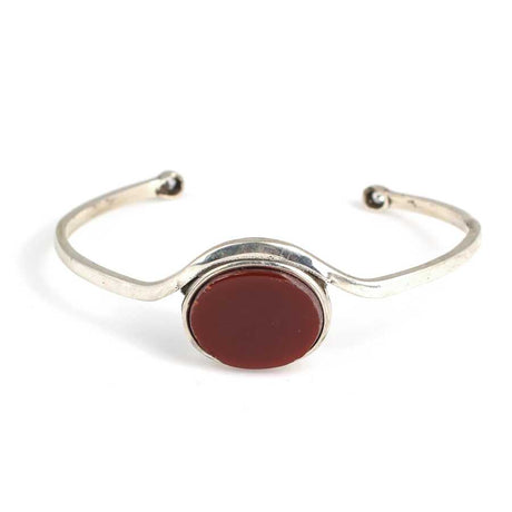 Premium 925 Sterling Silver Flat Agate Bracelet