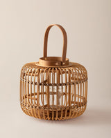 Natural Wood Lantern - Rustic Charm Decor