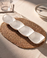 New Bone China 4-Compartment Serving Plate - Elegant Petit Concept