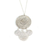 925 Sterling Silver Triple Ottoman Heritage Coin Medallion Necklace