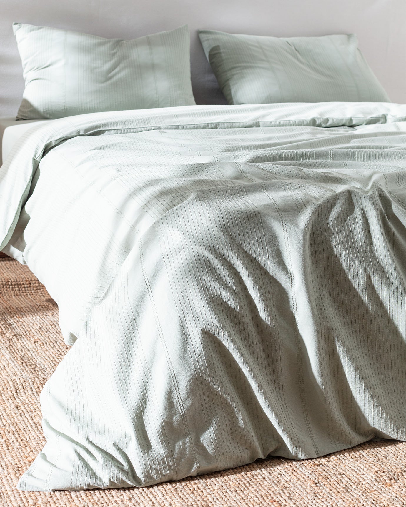 100% Cotton Double Duvet Cover Set - Rosalie Dobby Weave