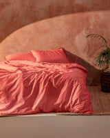 100% Cotton Double Duvet Cover Set - Tasseled Design