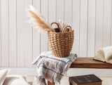 Small Wicker Storage Basket - Decorative Home Organizer