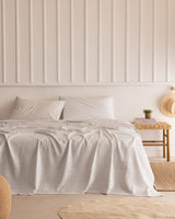 100% Cotton Double Pique Bedspread - Carded Flat Weave