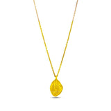 Sterling Silver Leaf Charm Necklace - Delicate Nature Design