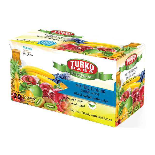 TURKOBABA Professional Herbal Fruit Tea Box - 20 Tea Bags