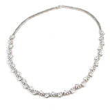 Sterling Silver White Zircon Continuous Flow Waterway Necklace