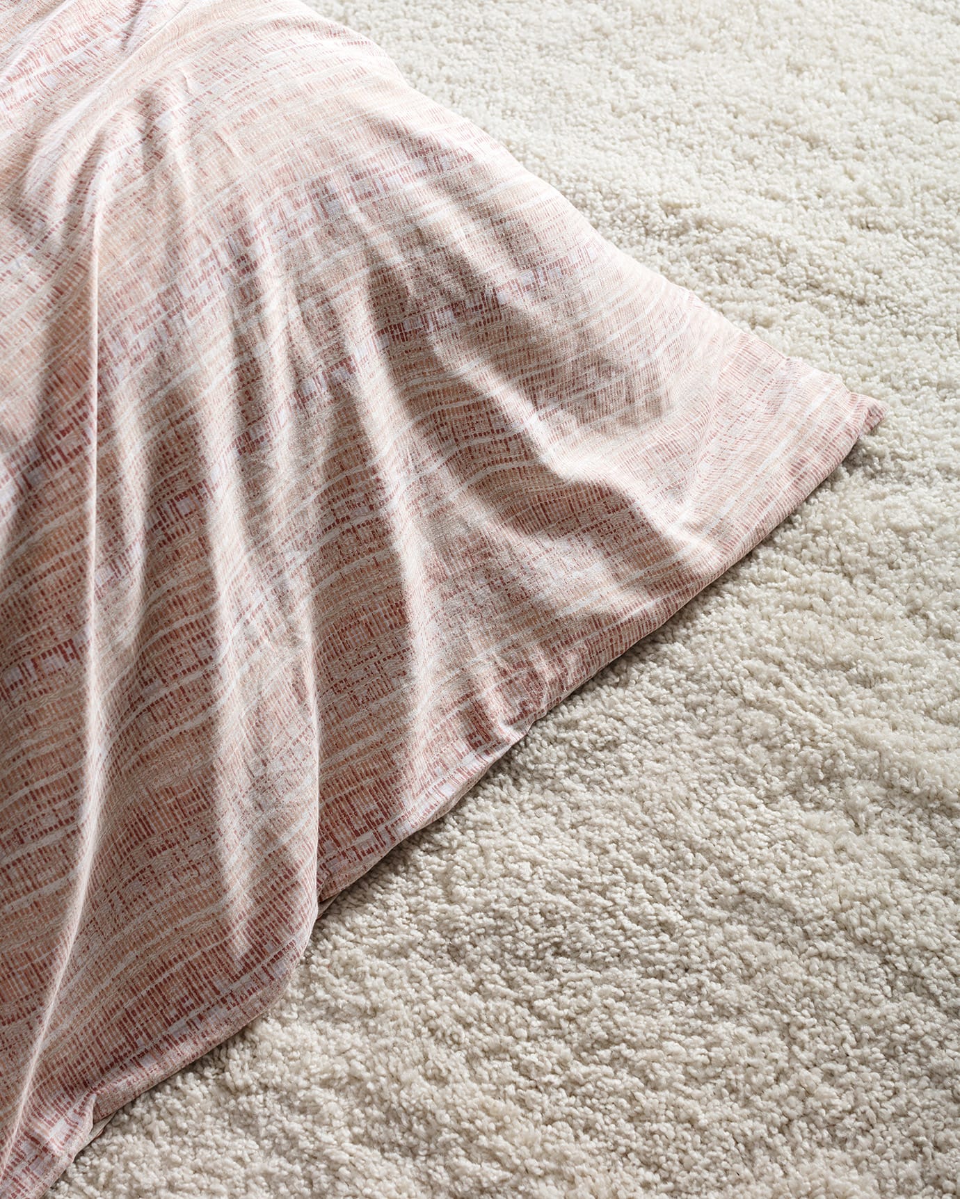 King Size 100% Cotton Crepe Printed Duvet Cover Set - Powder Pink