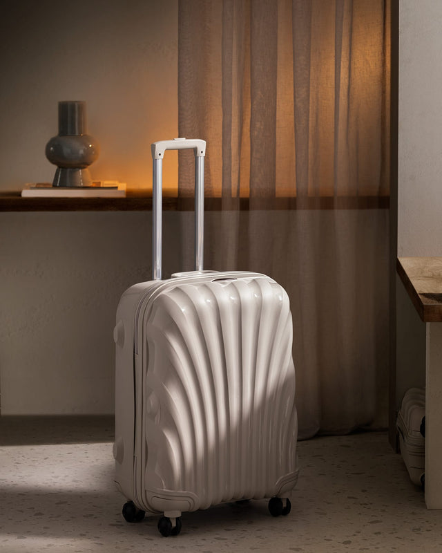 Medium Beige Hardside Suitcase - Durable Travel Luggage