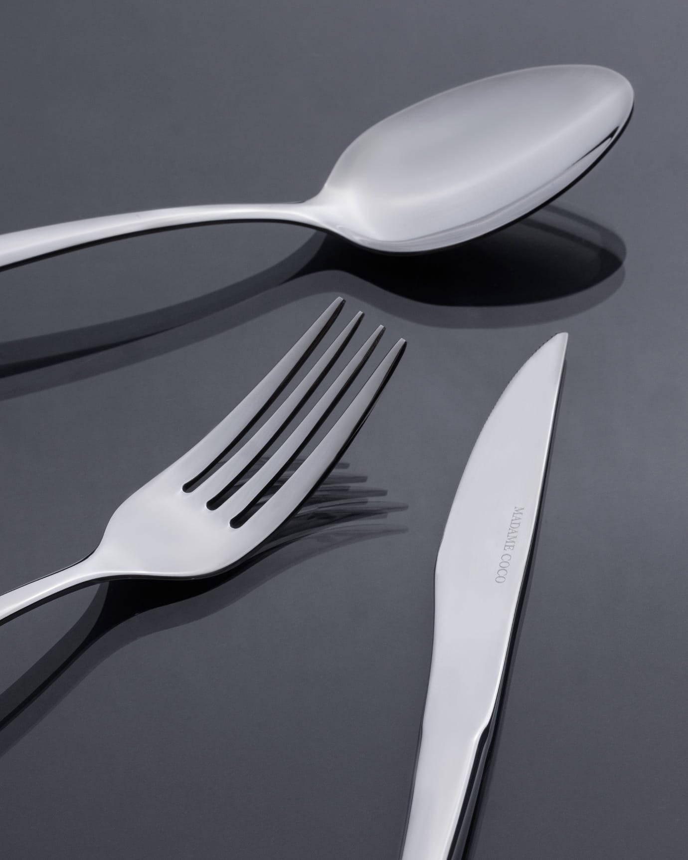 Stainless Steel 42-Piece Flatware Set - Modern Elegance