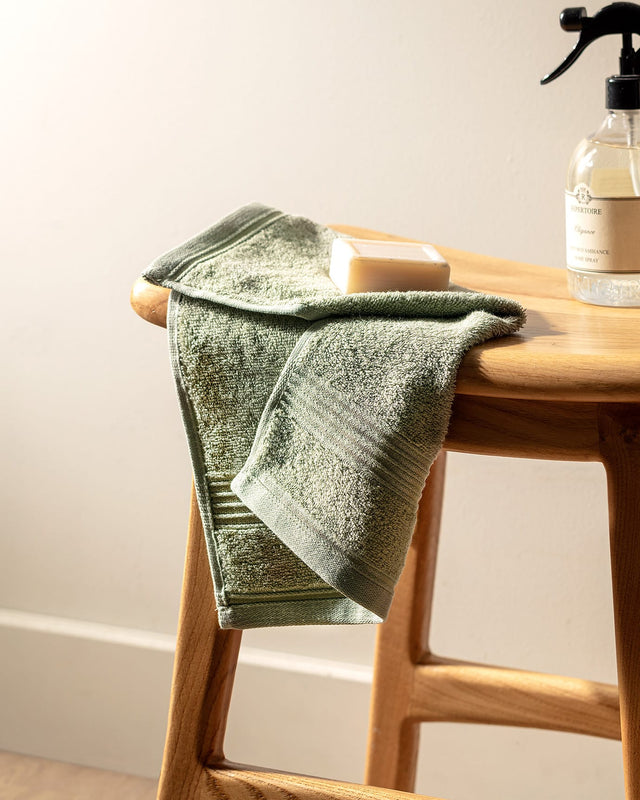 Clarette Soft Absorbent Hand Towel for Bathroom & Kitchen, Light Green