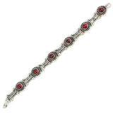 925 Sterling Silver Agate Antique Bracelet - Vintage Inspired Design