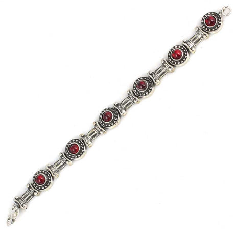 925 Sterling Silver Agate Antique Bracelet - Vintage Inspired Design
